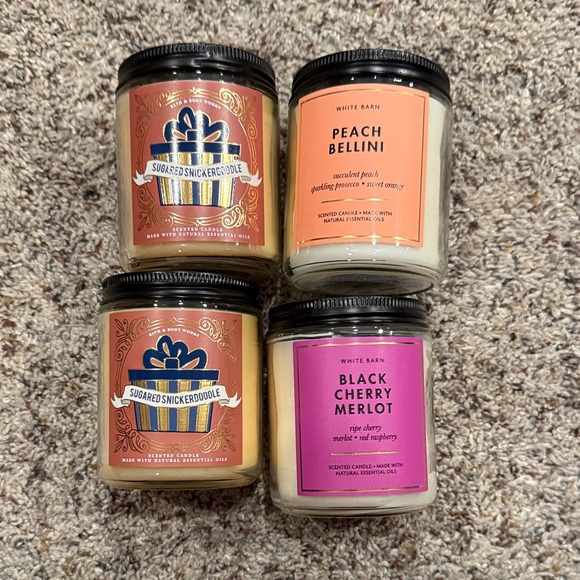 White Barn Scented Candles - Peach, Black, and Gold - Picture 1 of 1